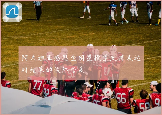 阿夫迪亚感恩全明星投票支持表达对结果的淡然态度
